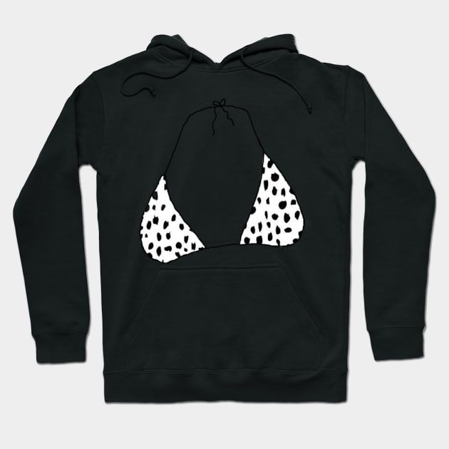 bikini top - white cheetah Hoodie by carleemarkle